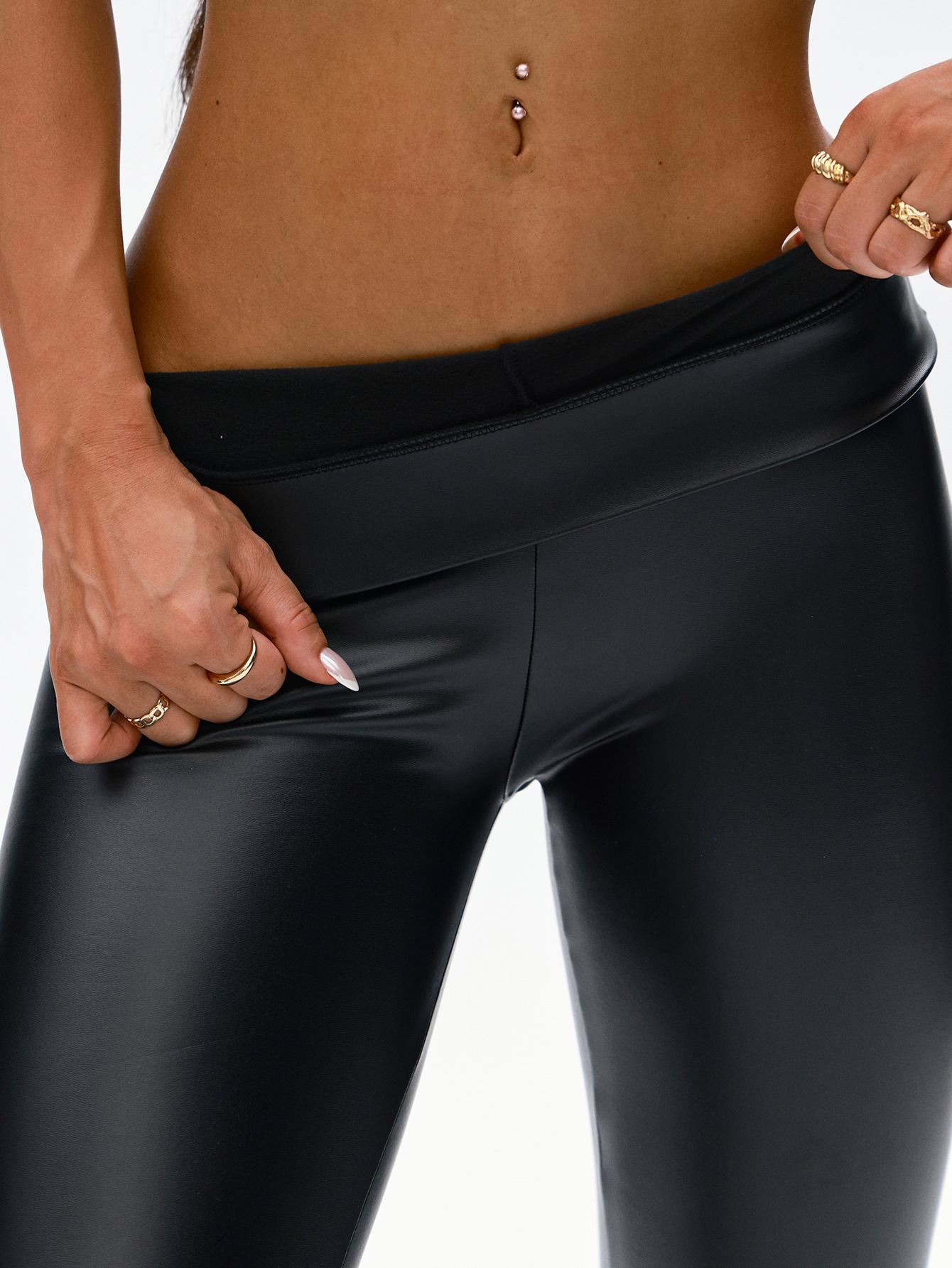 Women's Fleece Stretch Artificial Leather PU Leather Leggings, Skinny leggings, High Waist Fleece Warm Tights Elastic Sports Leather Pants Skinny Pants, Bell-Bottom Trousers, Daily Running Fitness Pants SpringStatements Women's Fleece Stretch Artificial Leather PU Leather Leggings, Skinny leggings, High Waist Fleece Warm Tights Elastic Sports Leather Pants Skinny Pants, Bell-Bottom Trousers, Daily Running Fitness Pants SpringStatements