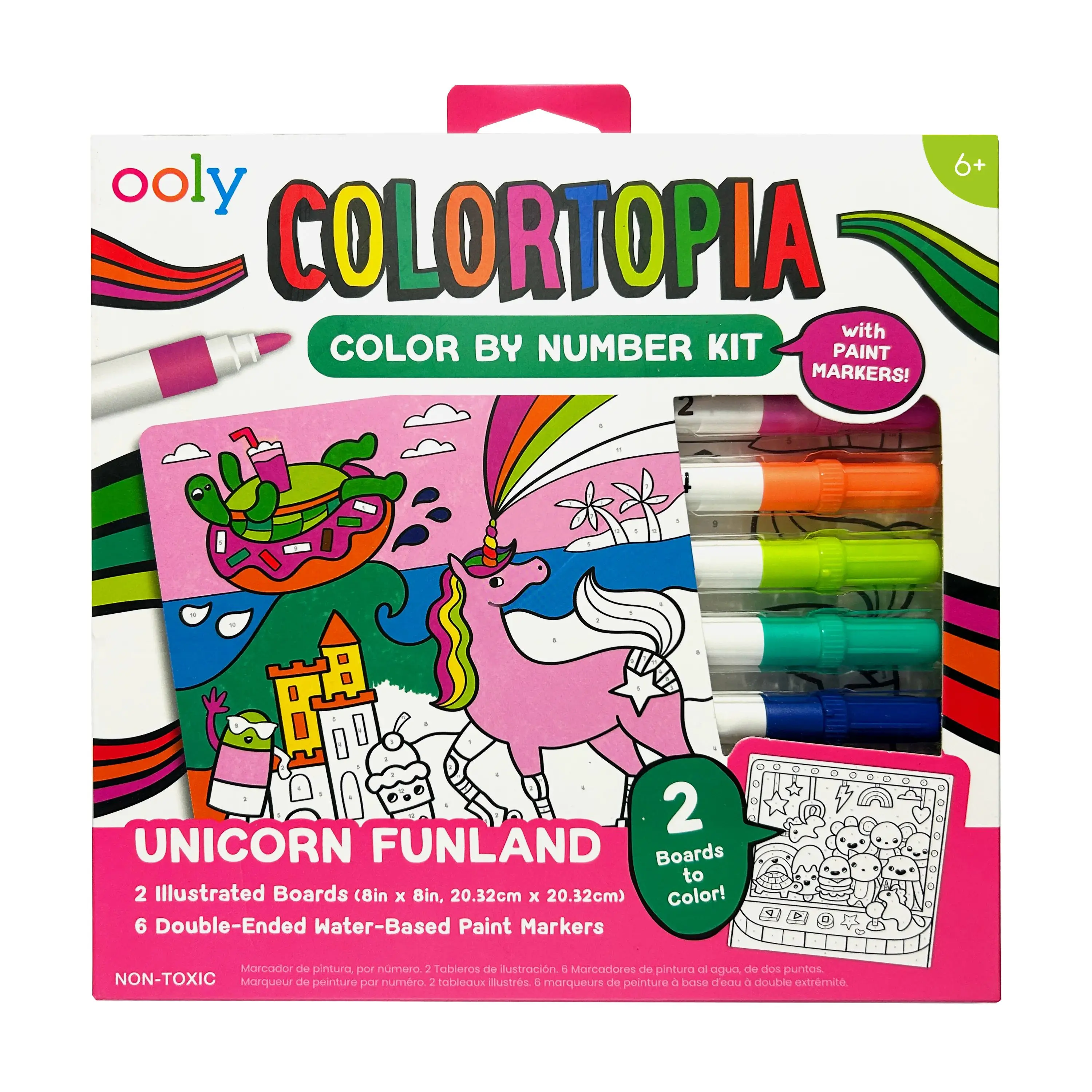 Colortopia Color By Number Paint Marker Kit - Unicorn Funland