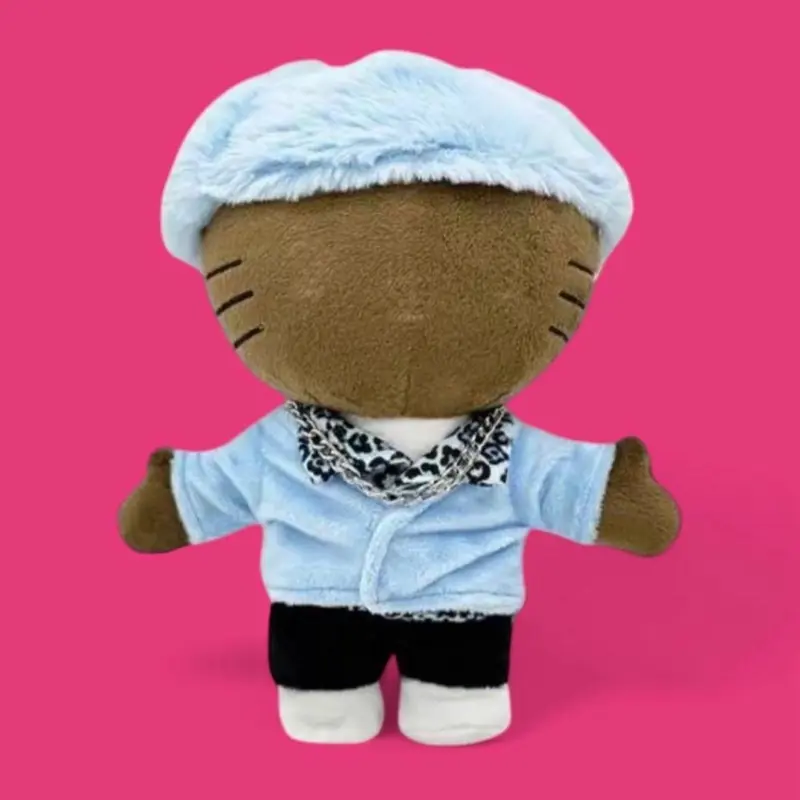 Dreamcore alt Rap Inspired call me when you Kitty Plush Toy Soft Cuddly Design for Fans of alt Rap Culture Stuffed Animal Dolls