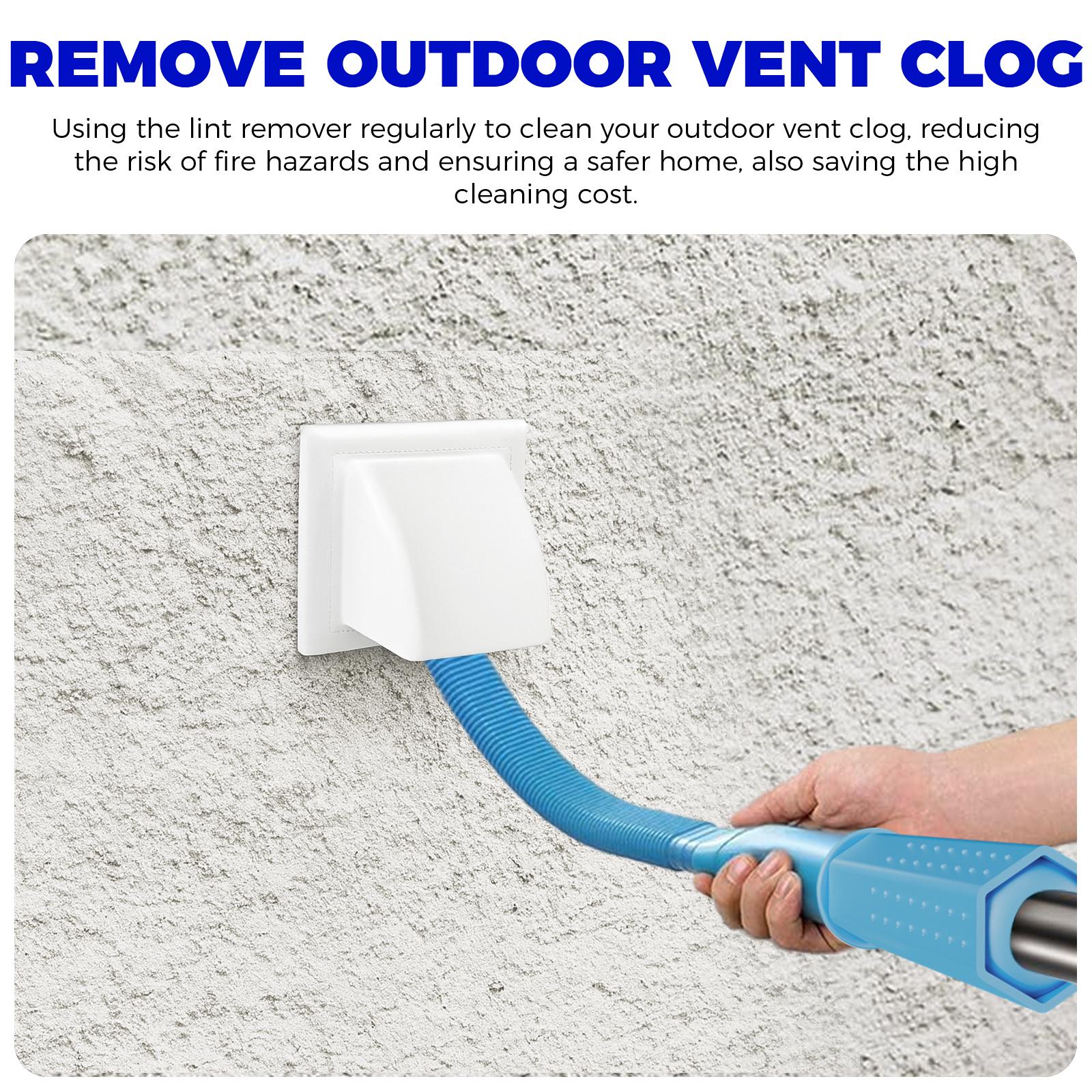 Universal vacuum adapter connection for dryer vent cleaning