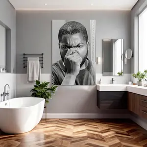 Funny Bathroom Movie Poster Art Painting Decorative Classic Poster Art Wall Art Oil Painting Art Canvas Poster Decorative Painting Porch Living Room Art Decoration