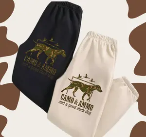 Camo Ammo Duck Dog Sweatpants, Vintage Duck Hunting Joggers, Camouflage Hunter Aesthetic Pants, Unisex Gift