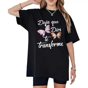 Spanish Faith Lettering Tunic – Women’s Modest Blouse for Church and Daily Comfort