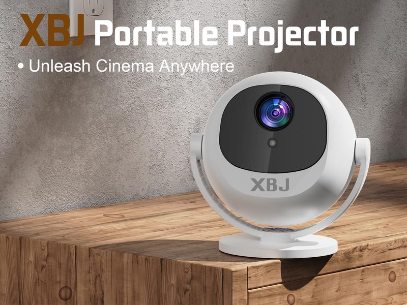 [US warehouse] XBJ 4K Projector 600 ANSI Portable, 2.4/5G WiFi6 Built-in Speaker, HD 1080P Home Cinema & Outdoor, 360° Multifunctional LED with 4K Decoding, Auto Focus, Ideal Holiday Gift Christmas New Year Gift Audio projector for bedroom projector 4k