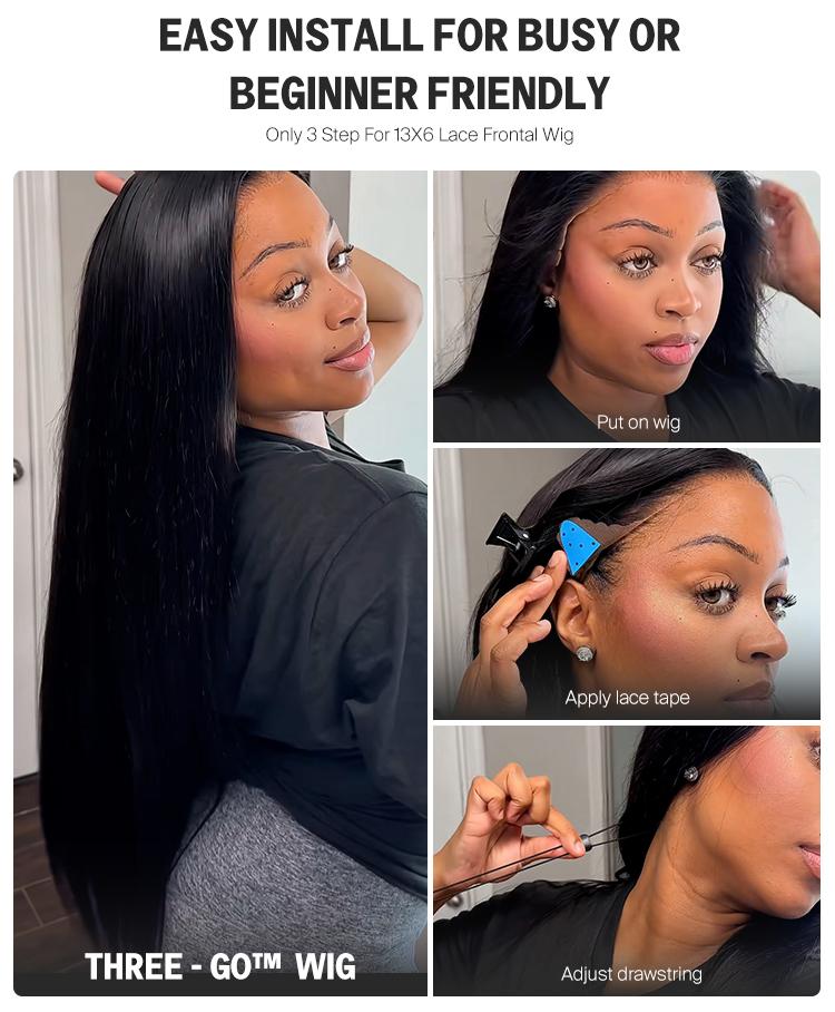 Megalook 13x6 Glueless Lace Frontal Wig Pre-Everything Ear To Ear Natural Hairline #4 Chestnut Brown HD Lace Skin Melted Silky Straight Human Hair Wigs With Drawstring #TikTokShopHolidayHaul