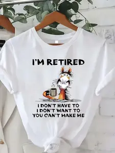 Plus Size, Women's Curve Clothing Curve T-shirts with Print, Casual Short-sleeved Round Neck Top, Medium-stretch Fabric, Machine Washable, Comfortable Fit for All Seasons, Women's T-shirt, T-shirt with Unique Pattern, Comfortable Fit.
