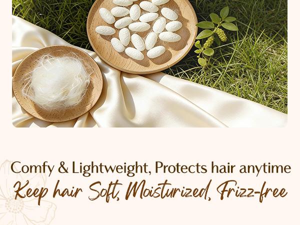 YANIBEST 22 Momme 6A Grade 100% Mulberry Silk Bonnet for Sleeping Women Double Layer Silk Sleep Bonnet with Tie for Long Curly Hair,Silk Sleep Cap Black