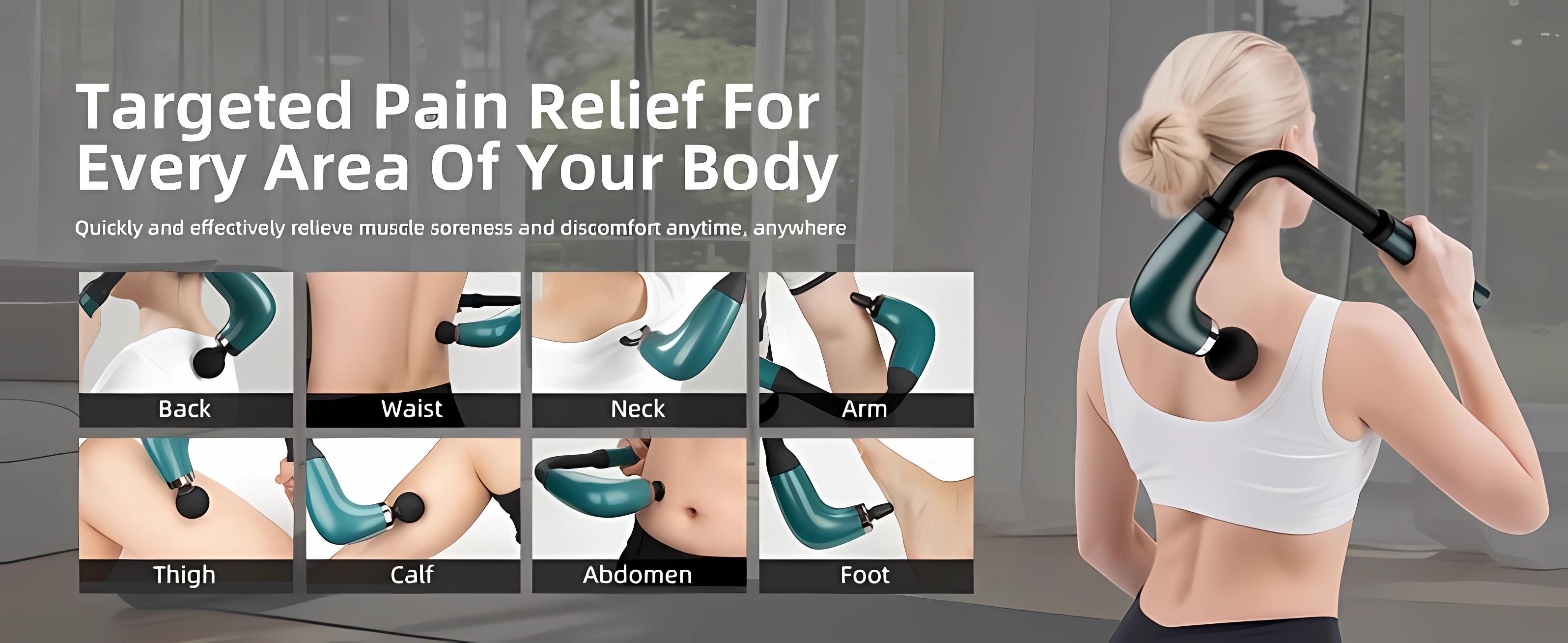 Extended Handle Massage Gun for Full Body Use | 9 Levels of Intensity & 4 Massage Heads | Quiet Motor with Long Reach Handle for Back, Neck, Waist & Legs | Portable Percussion Massager for Daily Use, Travel & Home Comfort gifts Extended Handle Massage Gun for Full Body Use | 9 Levels of Intensity & 4 Massage Heads | Quiet Motor with Long Reach Handle for Back, Neck, Waist & Legs | Portable Percussion Massager for Daily Use, Travel & Home Comfort gifts