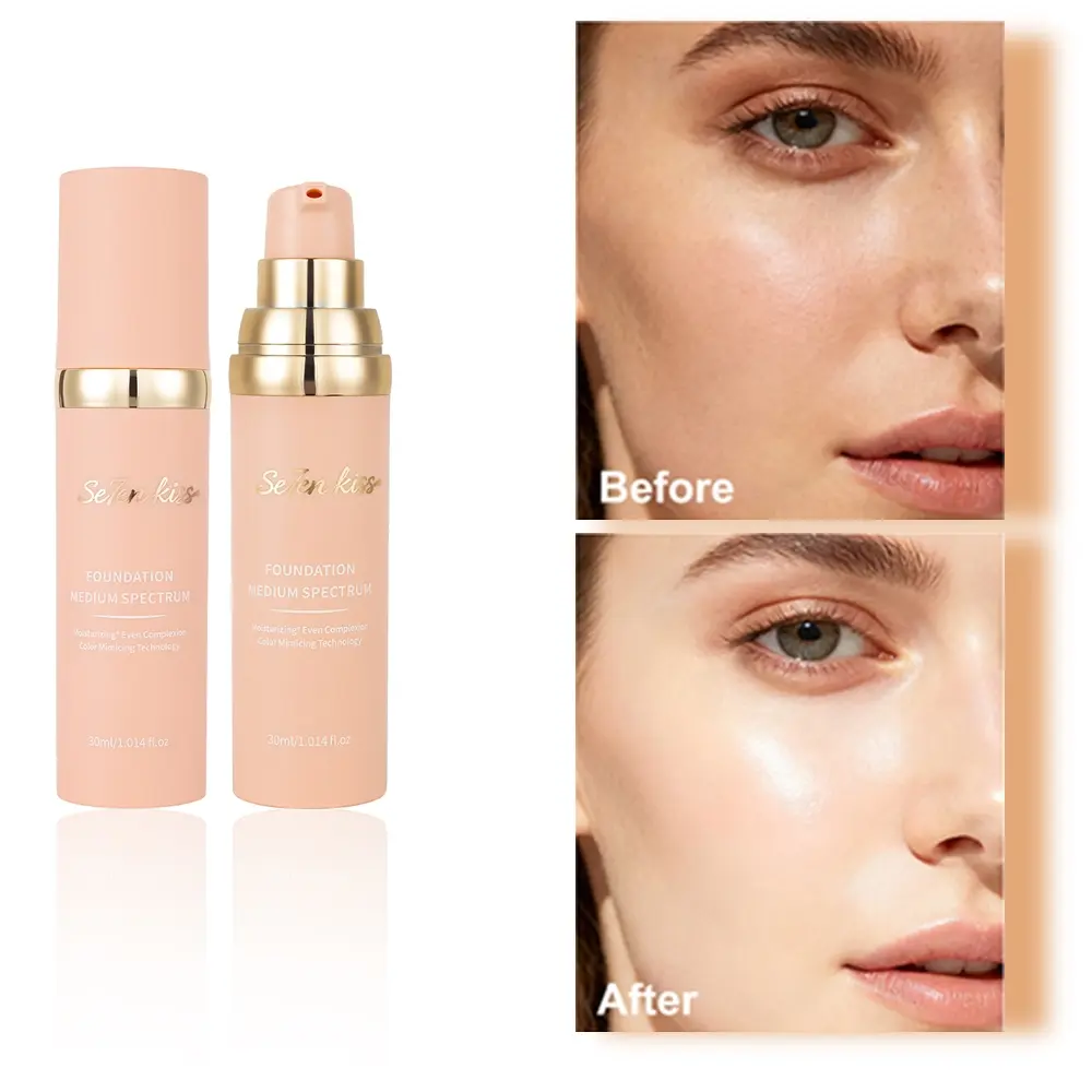 Kiss Color-Changing Liquid Foundation, Long Lasting Medium Coverage Balm Foundation, Smooth Buildable Formula for Natural Even Skin Tone, Flawless Coverage Makeup, Cosmetics Products, Flawless Skin Finish