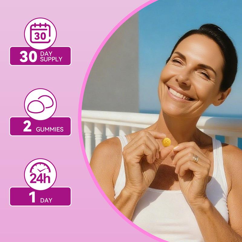 Feminine Probiotics Gummies - Pineapple Flavor, Supports pH Balance & Dryness Relief, Prebiotic & Probiotic Blend with Slippery Elm Healthcare Dietary