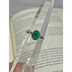 Malachite Sterling Silver Ring | US Size 8