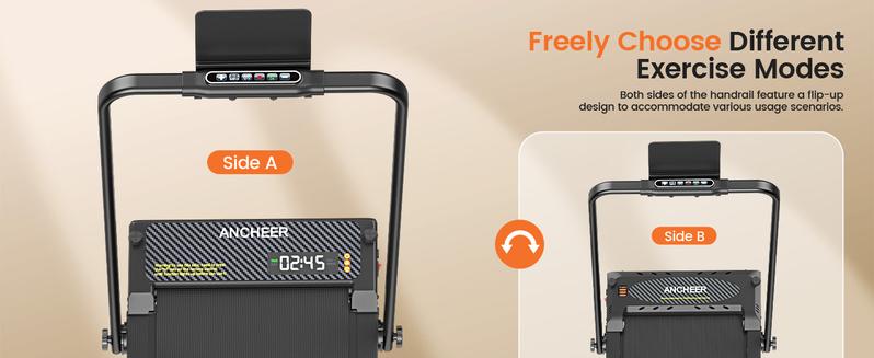 ANCHEER Walking Pad Treadmill with Built-In Foot Massager -  Dual-Sided Foldable Design Perfect for Home, Office & Apartments