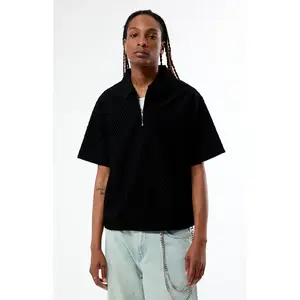Pacsun Men's Nomad Black Quarter Zip Shirt