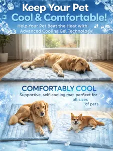 Pet Cooling Mat for Dogs & Cats, Washable Soft Self-Cooling Pet Blanket, Non-Slip Cooling Pad for Summer