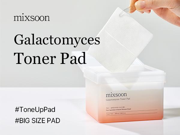 [mixsoon Official Shop] Galactomyces Toner Pads 9.46 fl.oz / 280ml / 70 Sheets - Hydrating & Brightening Toner Pads, Korean Skin Care