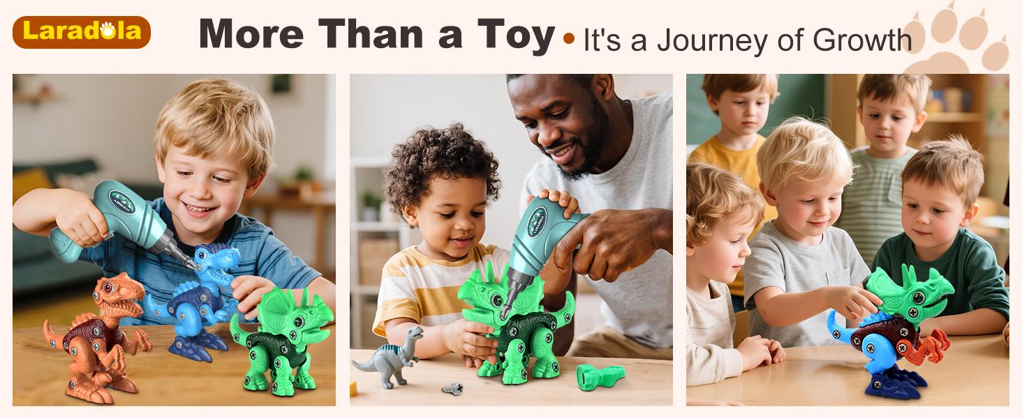 Laradola 3P Dinosaurs STEM Toy Kit with Electric Drill Gift for Kids Take Apart & Assemble Dinos Action Figures Playset Educational Animal Toys Christmas Birthday Party Gift for Boys & Girls Laradola 3P Dinosaurs STEM Toy Kit with Electric Drill Gift for Kids Take Apart & Assemble Dinos Action Figures Playset Educational Animal Toys Christmas Birthday Party Gift for Boys & Girls