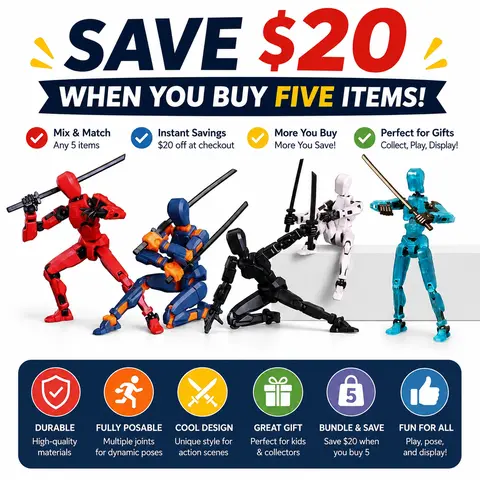 AOTAROW Assembled T13 Magnetic Posable Anime Action Figure Toyset - Multi-Jointed Movable Collectible, Luminous Glow, Gift Box Packaging, Desktop Decor, Figurine for Collectors, Teen Boy Gift, Collectible Figure