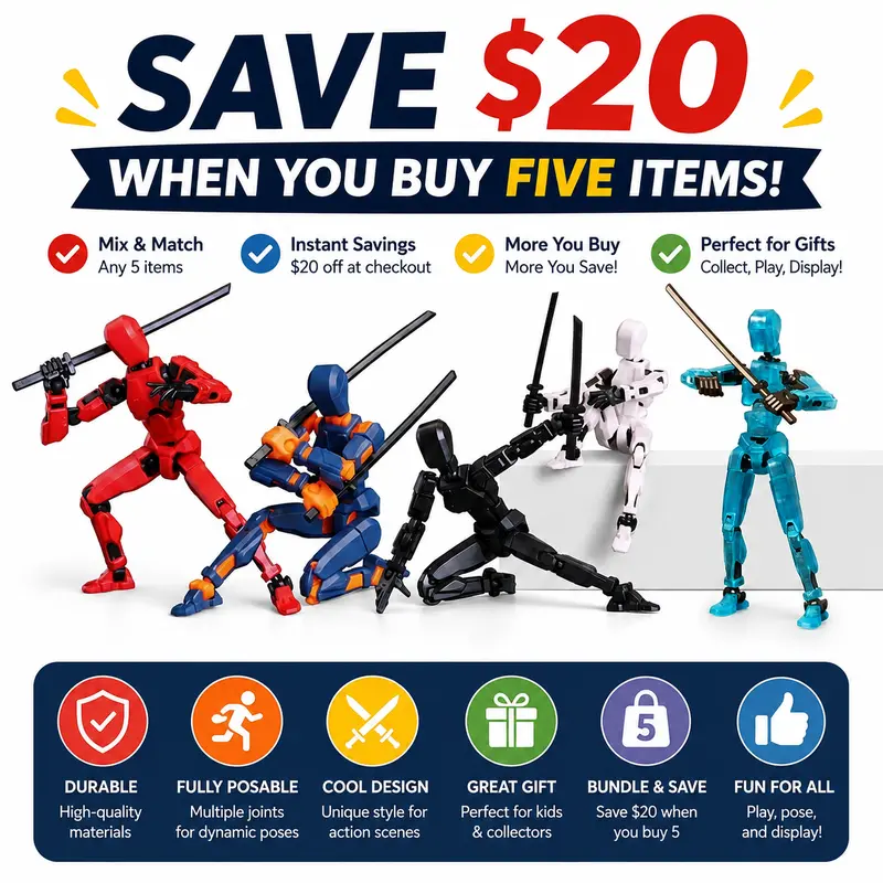 AOTAROW Assembled T13 Magnetic Posable Anime Action Figure Toyset - Multi-Jointed Movable Collectible, Luminous Glow, Gift Box Packaging, Desktop Decor, Figurine for Collectors, Teen Boy Gift, Collectible Figure