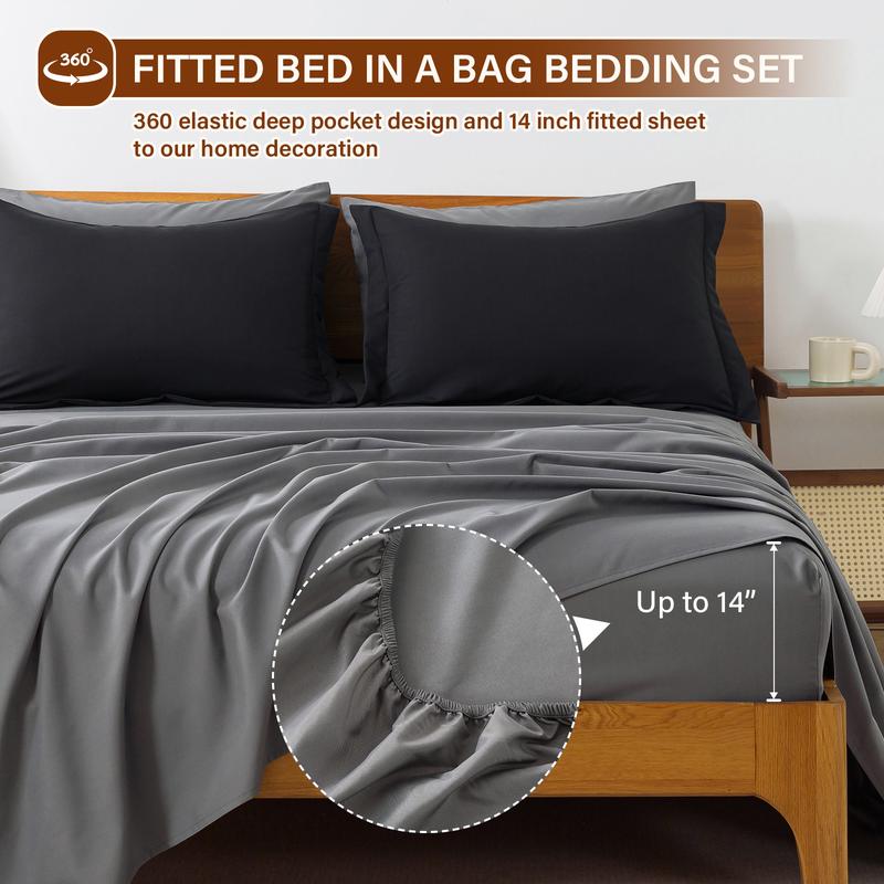 Cosybay 7-Piece Luxurious Comforter Set - Queen / King Size - Christmas pumpkin comforter set - Reversible down alternative duvet- Breathable & Lightweight - Perfect for All-Season Comfort - Includes Flat Sheet, Fitted Sheet, Pillowcases & Pillow Shams