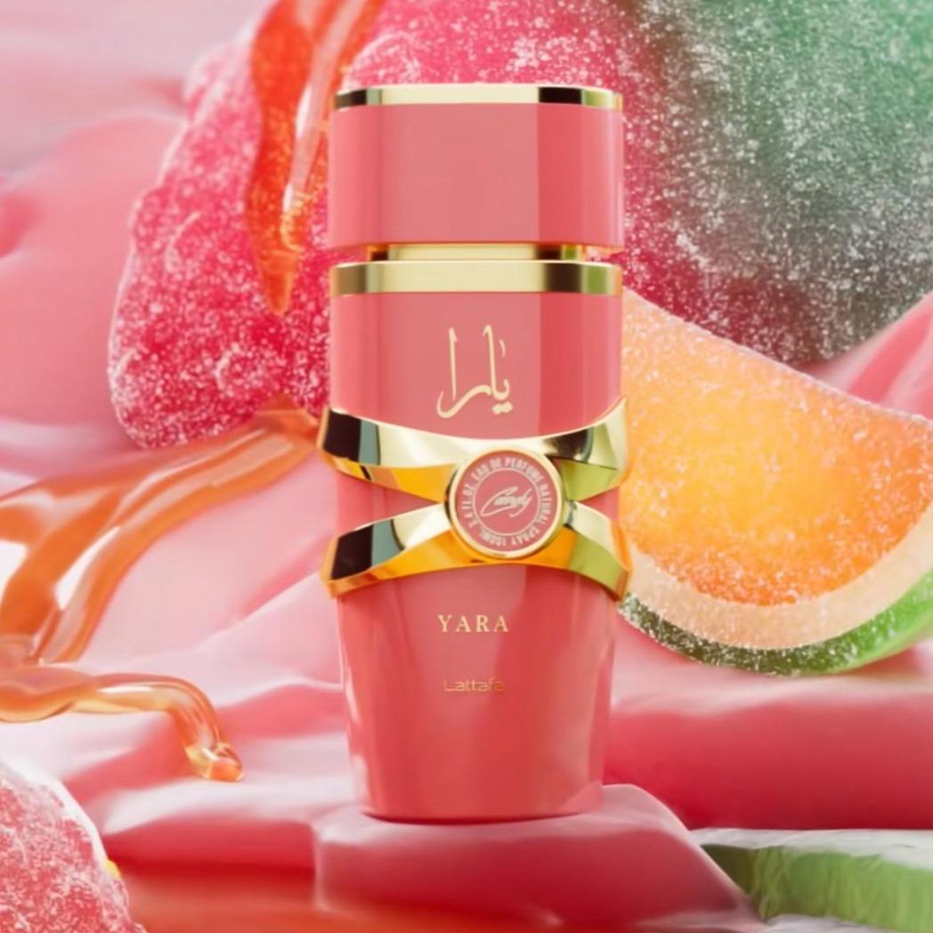 Lattafa Yara Candy for Women Eau de Parfum Spray, 3.4 Ounce / 100 ml - Sweet and Candy Aroma Fragrance