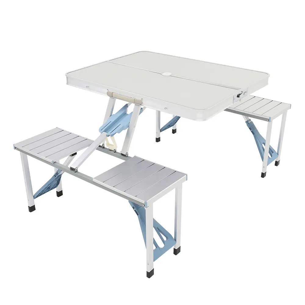 All-in-One Folding Table & Chair - Aluminum Alloy Portable Set for Camping, Picnics & Outdoor Dining