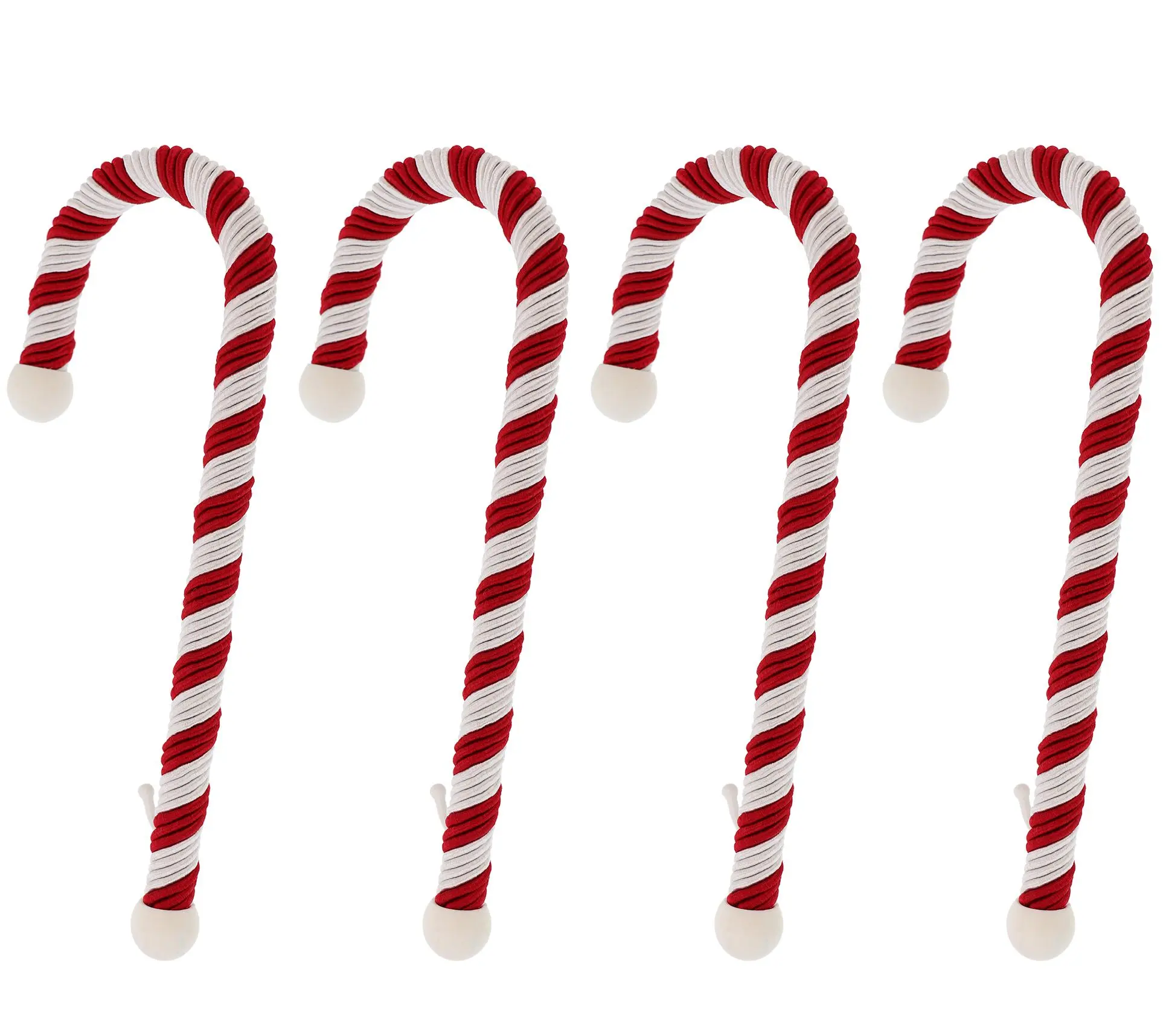 Haute Decor Set of 4 Large Candy Cane Stocking Holders