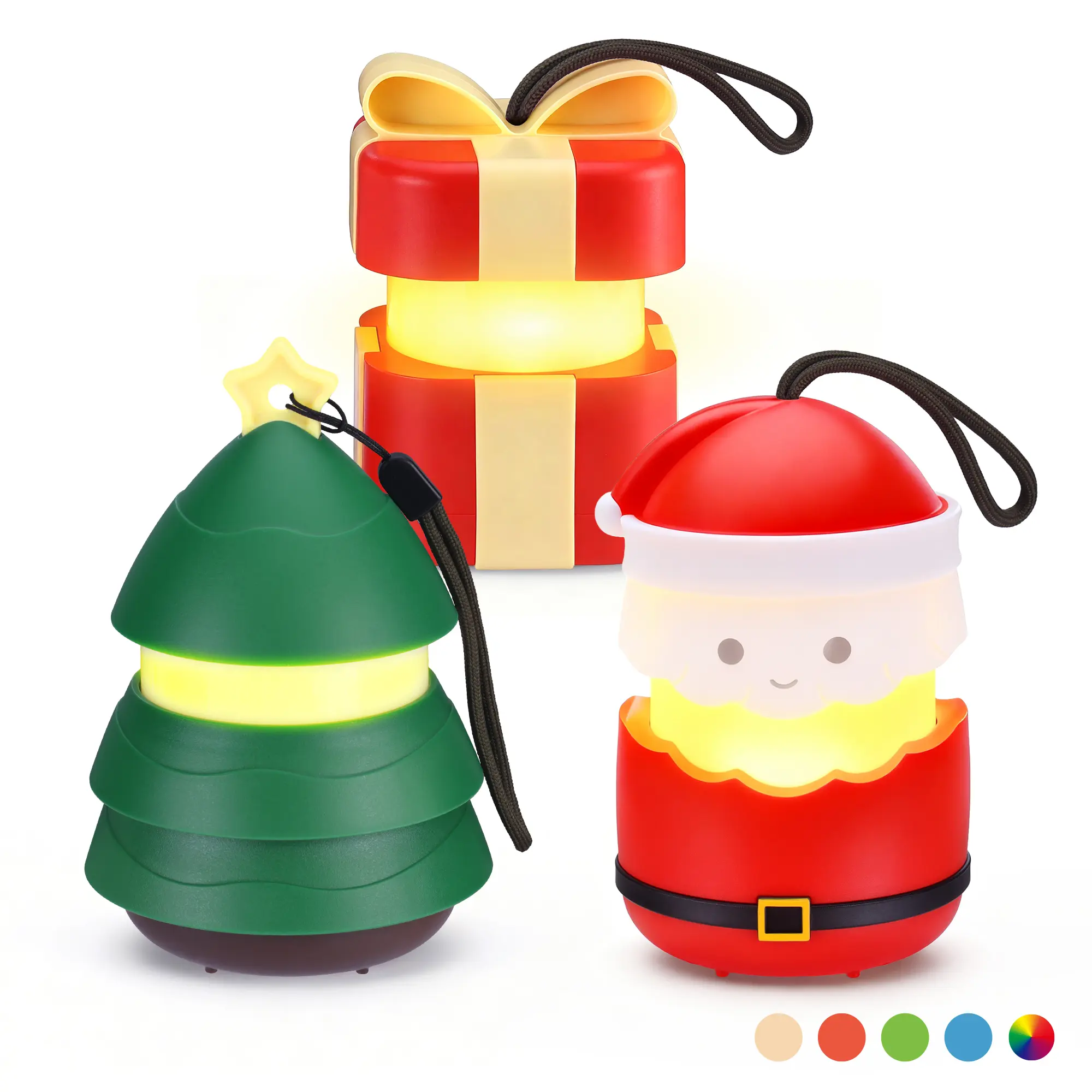 #backtoschool EverBrite Christmas Lantern Set, Holiday Decorations & Gifts for Women and Men, 5 Light Modes AAA Batteries Included, Indoor & Outdoor Use, 3-Pack