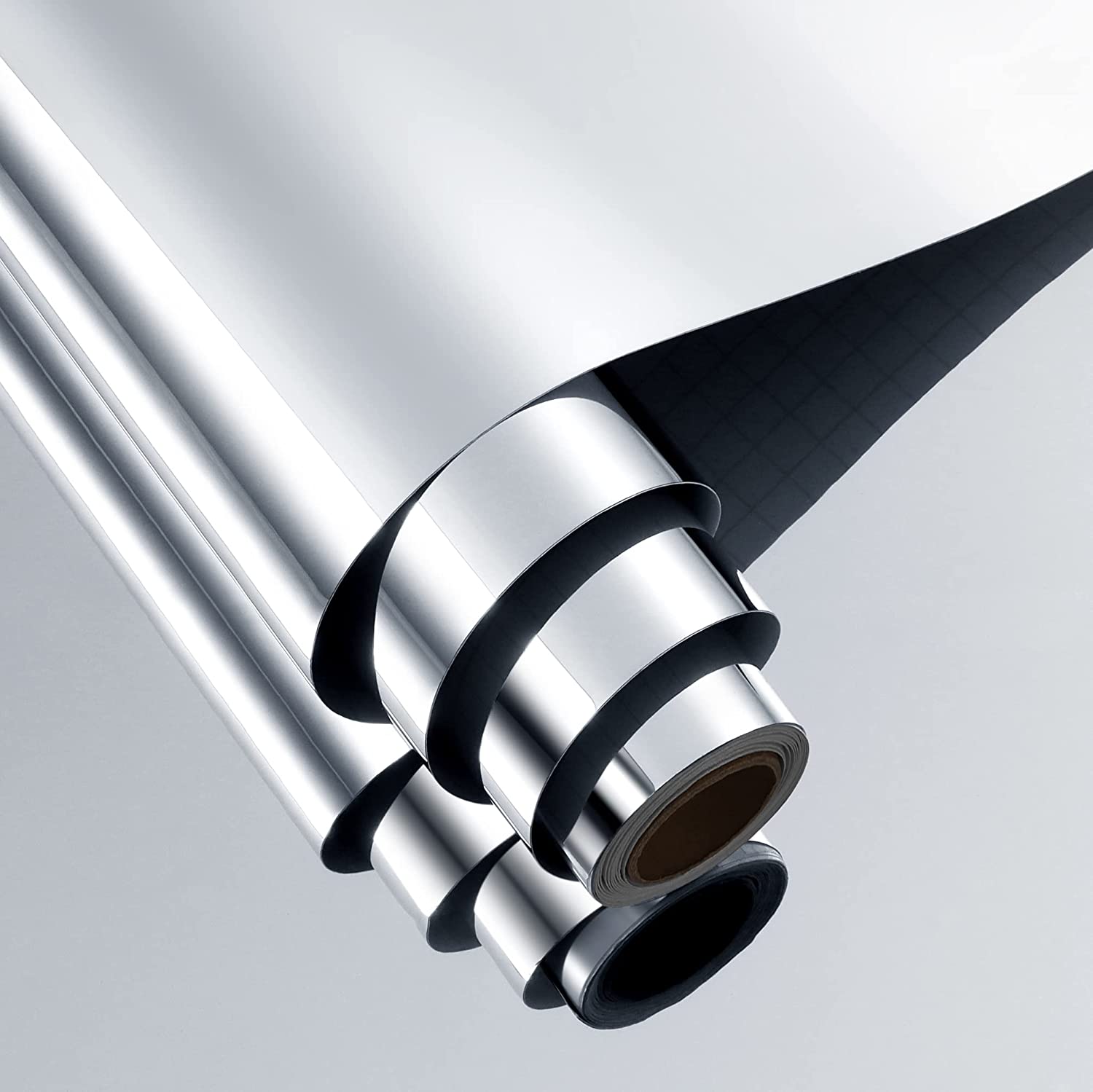 23.6x39.3 inch Mirror Tile Wall Sticker Flexible Mirror Sheets, Blue protective Self Adhesive Mirror Tiles for Home Bathroom Bedroom Decor