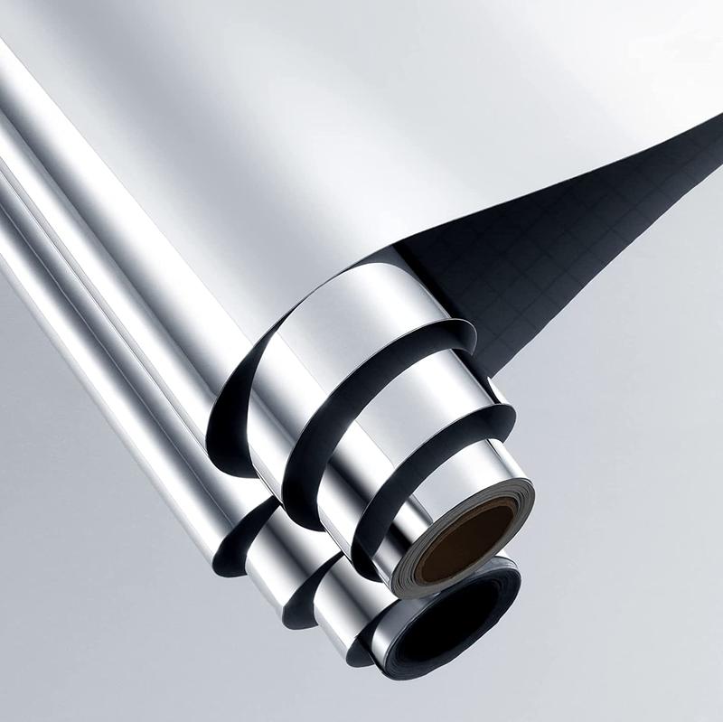 23.6x39.3 inch Mirror Tile Wall Sticker Flexible Mirror Sheets, Blue protective Self Adhesive Mirror Tiles for Home Bathroom Bedroom Decor