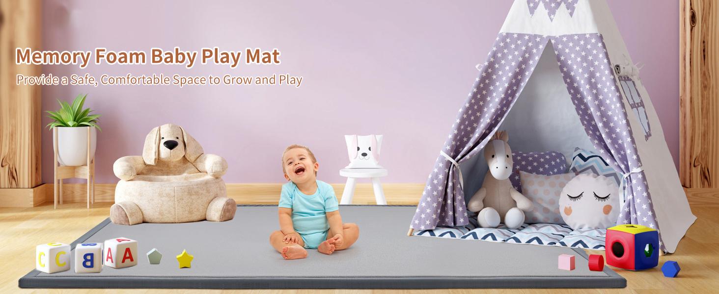 SLSY Baby Play Mat Memory Foam Nursery Rug Area Rug Yoga Mat Playmat Crawling Mat for Baby,Toddlers,Kids,Floor Mat Tatami Mat for Living Room Non-Slip 1.4" Thick SLSY Baby Play Mat Memory Foam Nursery Rug Area Rug Yoga Mat Playmat Crawling Mat for Baby,Toddlers,Kids,Floor Mat Tatami Mat for Living Room Non-Slip 1.4" Thick