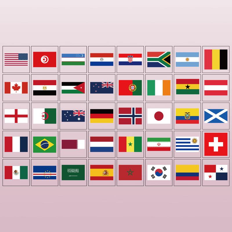 40 Pcs 2026 World Cup Flag Temporary Tattoos, Face Arm Leg Full Body Stickers for International Sports Events & Patriotic Activities, Easy to Apply