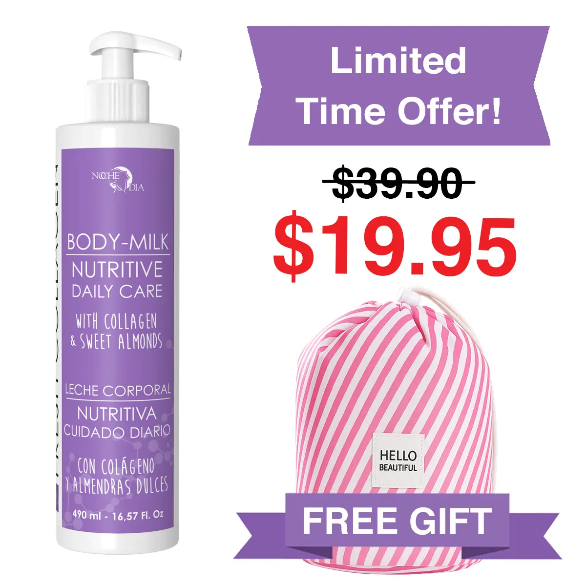 Fresh Collagen Body Milk | Get a FREE Cosmetic Bag
