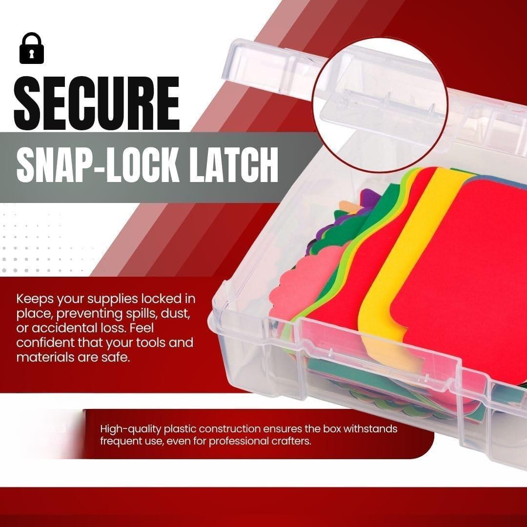 6953AB ClearView 6" x 6" Box Art & Craft Organizer, [1] Plastic Storage Case, Clear