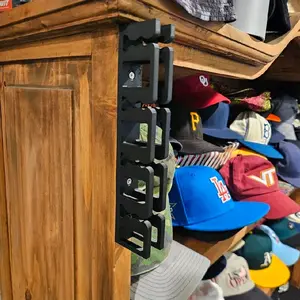 Hat Rack Holder 3D printed PLA Black