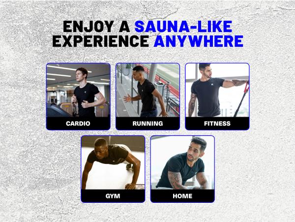 [Kewlioo Official]  Men's Heat Trapping Sauna T-Shirt for Gym, Exercise, 3-pack Multi Color Athletic Workout Clothing Athletic Training Apparel High Performance Activewear  Tee