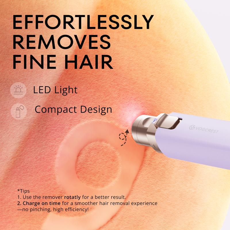 Vogcrest Portable 2 in 1 Electric Shaver and Facial Trimmer for Women - Rechargeable Eyebrow Lips Body Facial Razor - Eyebrow Trimmer