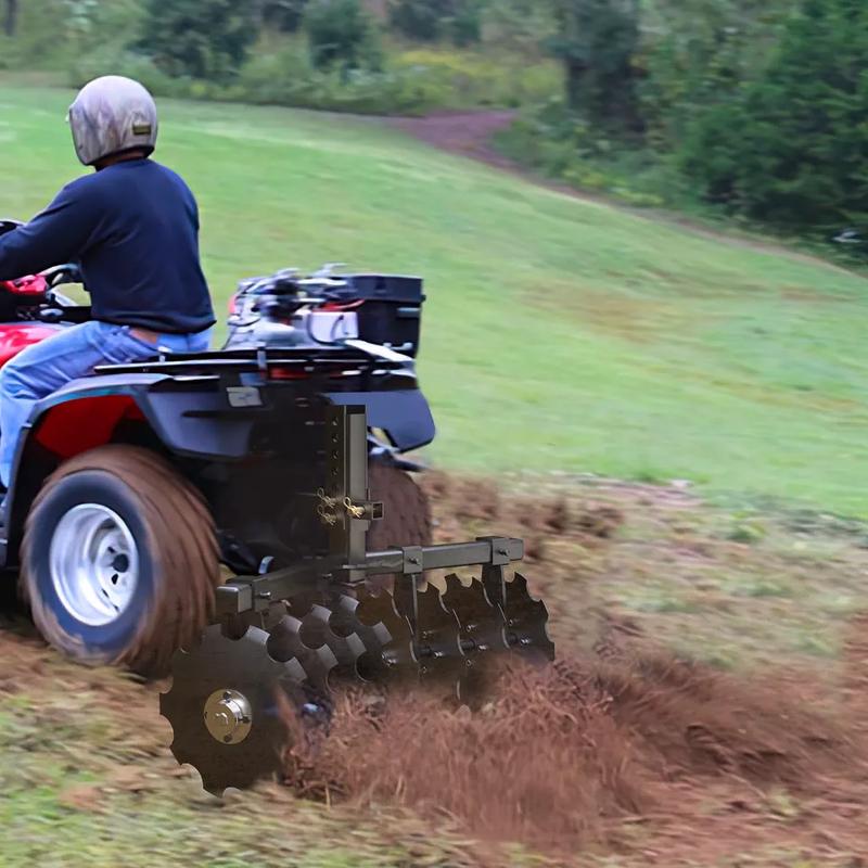 YITAMOTOR 32" Cut Width Disc Plow Harrow With 2" Receiver Hitch Mount for ATVs /UTVs Heavy