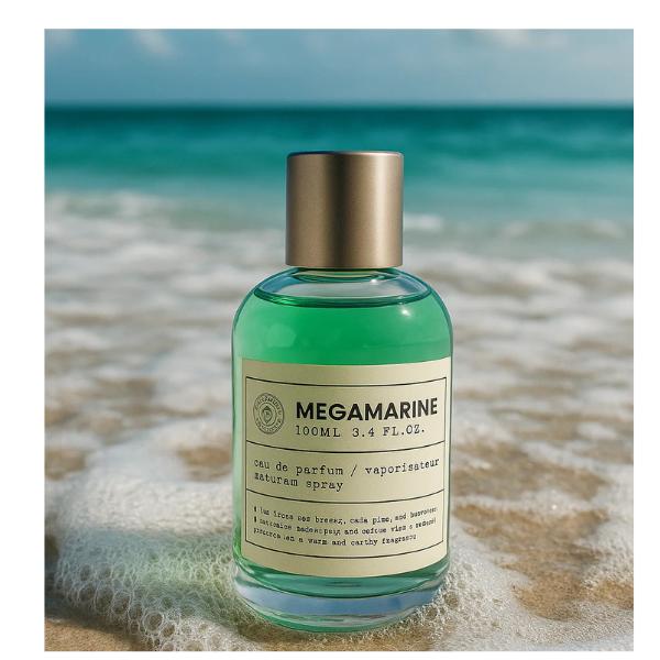 MEGAMARINE FOR MEN 3.4 oz EDP.