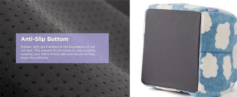 LESURE Cute Cat Beds for Indoor Cats - 2 in 1 Cat Cave Bed with Removable Washable Cushioned Pillow, Cozy Cat Tent House Design Pet Supplies Portable Blanket, Valentine’s Day Choice