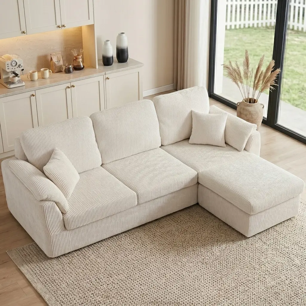 Walsunny 79in Convertible Sectional Sofa, Reversible Modern L Shaped 3 Seat modular sofa Couch with Pillows and storage,Ottoman for Living Room wayfair