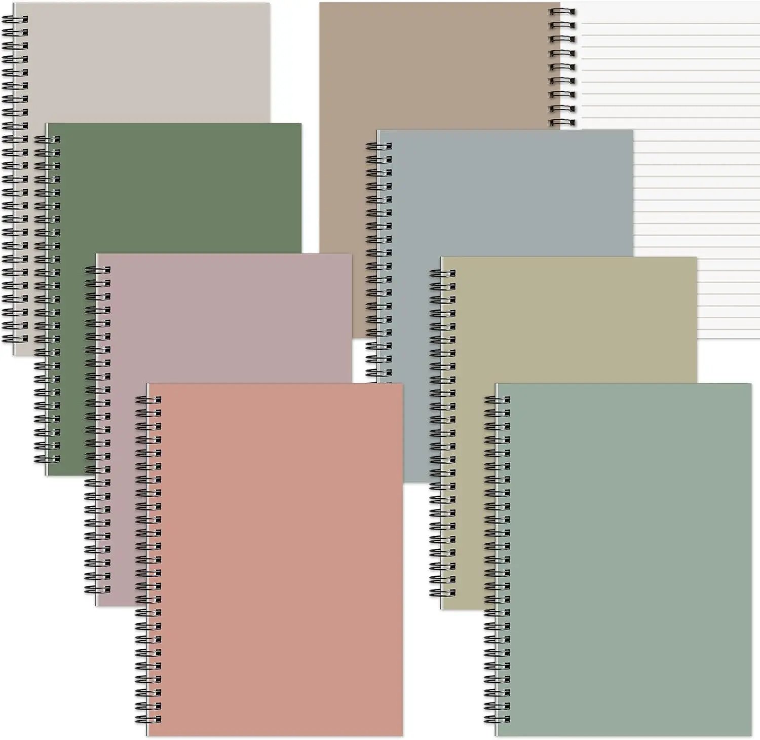 8 Pack Spiral Notebook A5 8.3 x 5.7 Inch College Ruled Spiral Journal Notebook 100 Pages/50 Sheets School Professional Journaling Notebooks for Business Work School Office Supplies,back to school,back to school haul