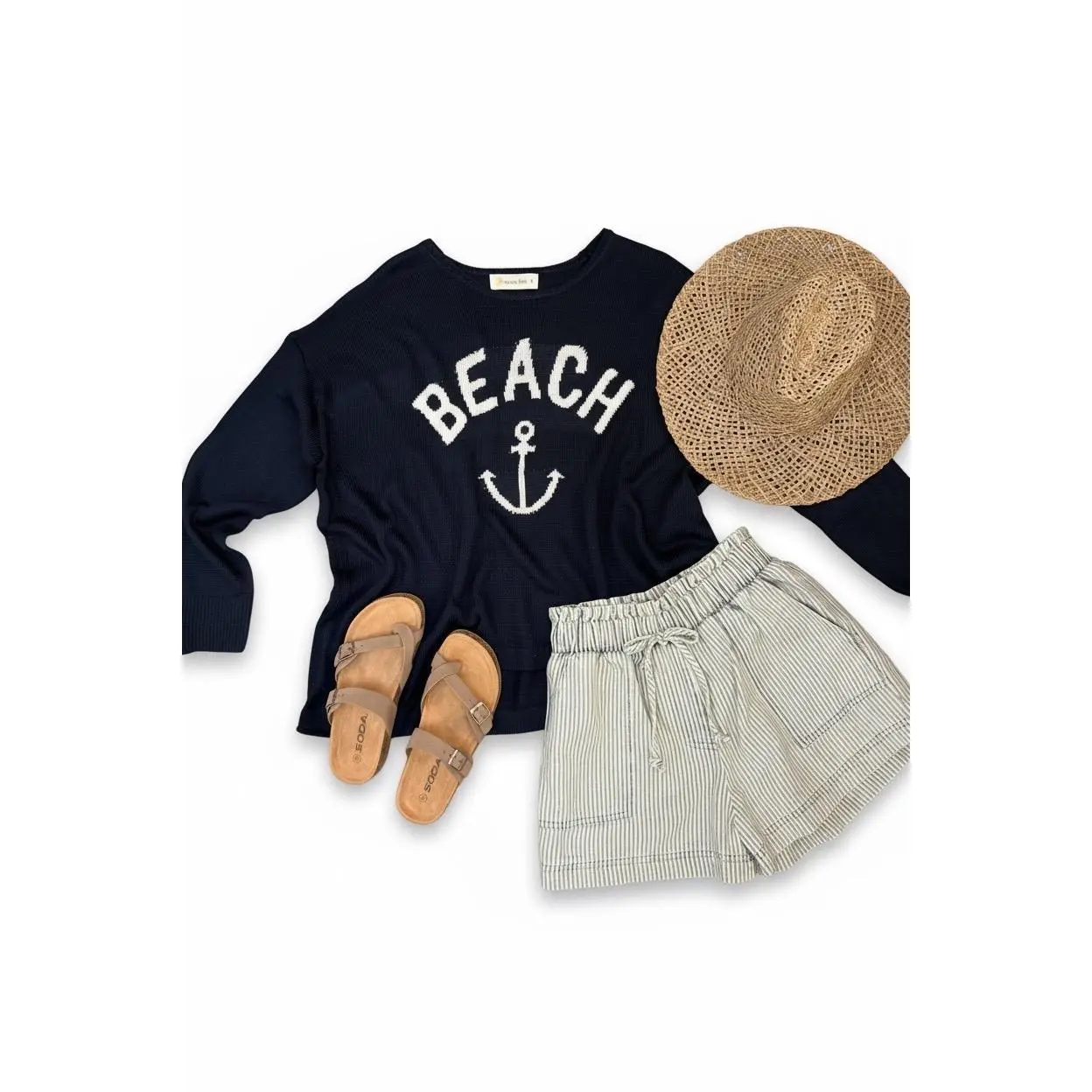 Anchor Beach Sweater Navy