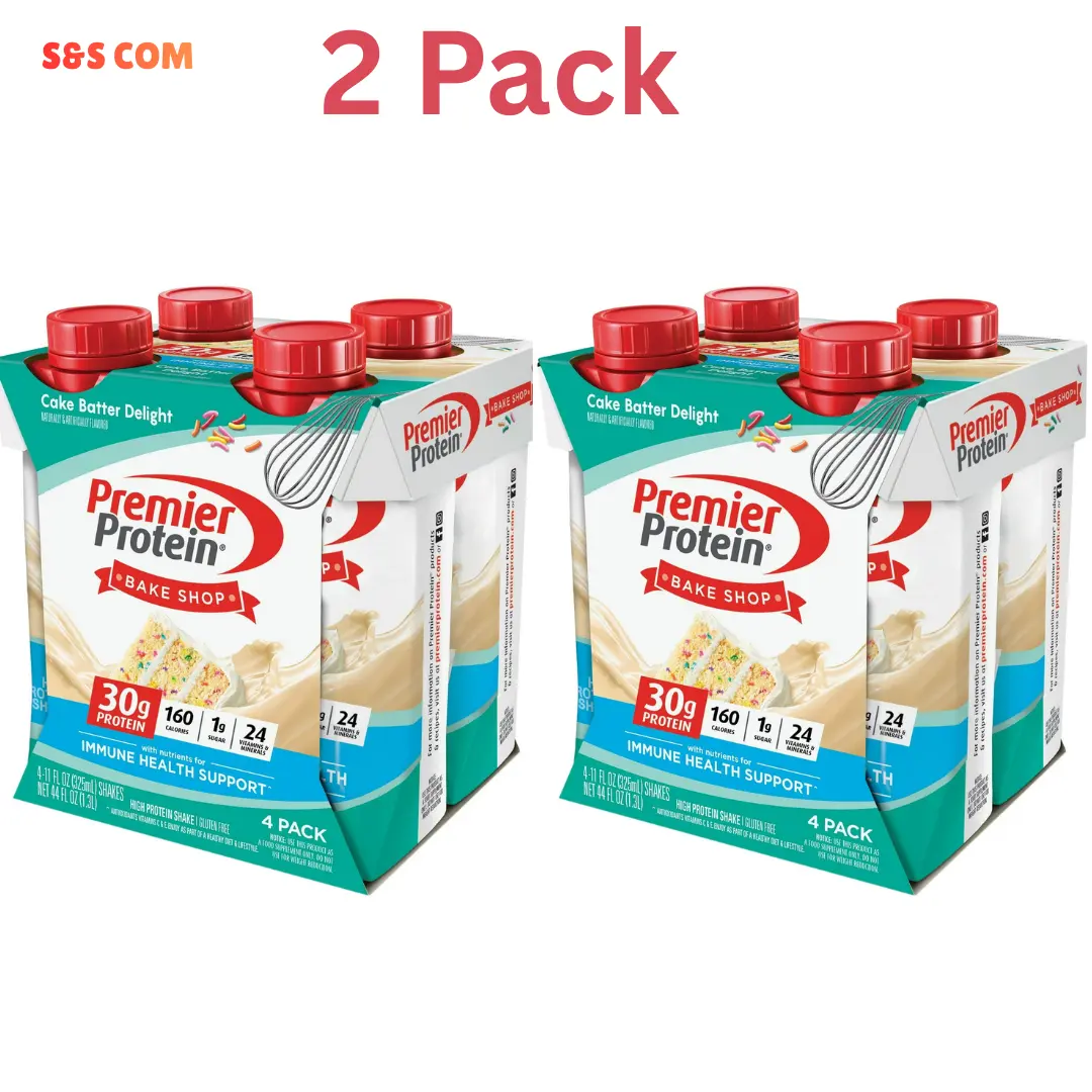 (2 Pack) Protein Shake, Cake Batter Delight, 30g Protein, 11 Fl Oz, 4 Ct