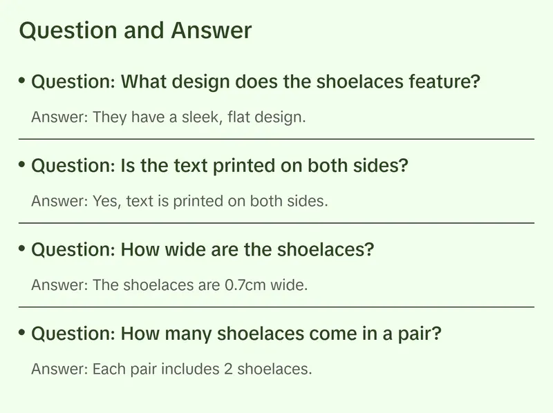 Flat Printed "SHOELACES"