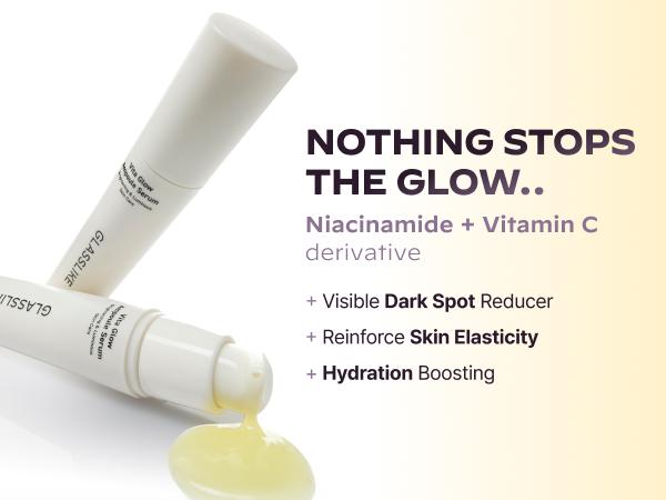 [LG Pra.L] GLASSLIKE Vita Glow Ampoule Serum 20ml | Dark Spot Corrector with Niacinamide, Vitamin C, Tranexamic Acid, Improves Dull & Uneven Skin Tone, Korean Skincare, Skin Tone Improvement and Firming, Hydration Boosting, Device Pairing Serum