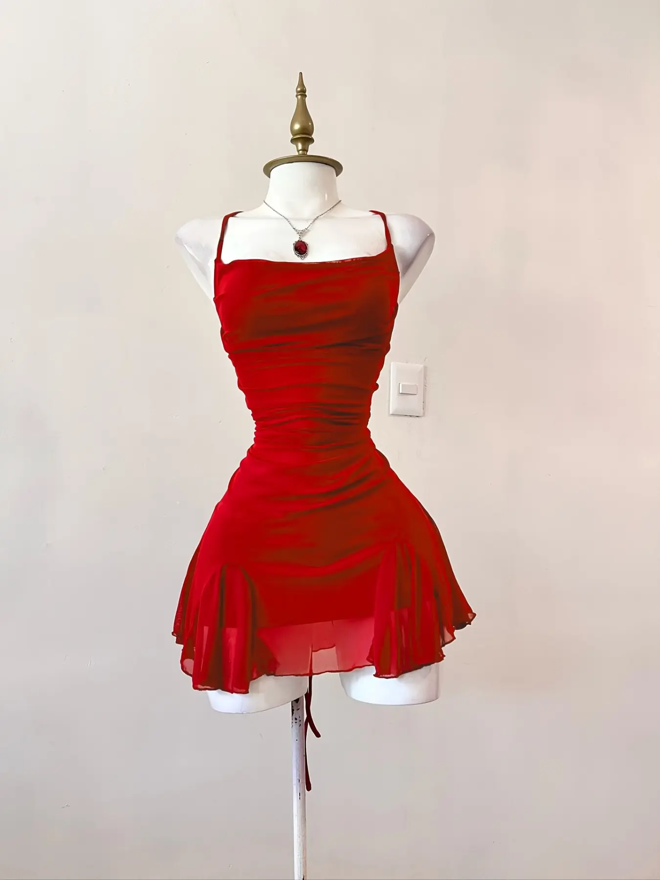 Women's Valentine's Day Sexy Sleeveless One Shoulder Strap Short Summer Dress, Plain Design Long Dress, Perfect for Parties, Evening and Events, Formal Wear, Womenswear Piece, Evening Party Dresses, Date Night Dresses