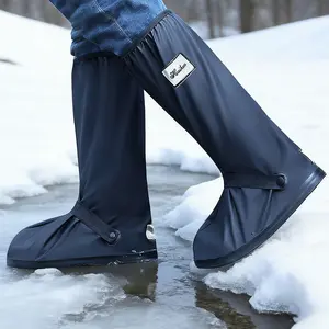 Outdoor sand, snow, and rainproof boot covers, suitable for outdoor activities, all year round, double-layered rain boots with anti-slip tape and smooth zipper.