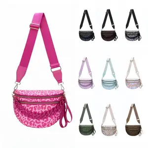 Large capacity waterproof nylon waist bag, stylish and spacious shell-shaped crossbody bag, adjustable shoulder straps, multi-pocket outdoor shoulder bag, colorful hip bag, high-quality feel, available in multiple colors. It can hold all your travel essen