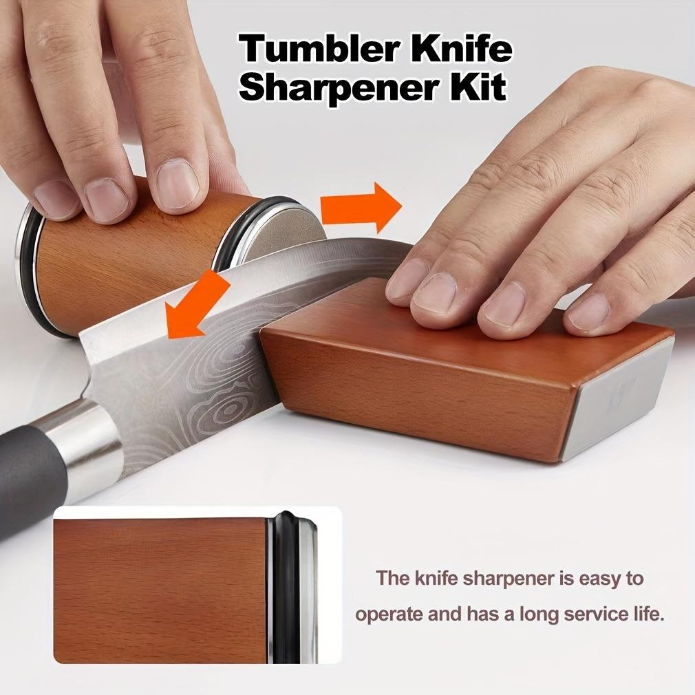 New Round Diamond Manual Multi-functional Kitchen Roller Knife Knife Stone Fixed Angle Knife Sharpener Rolling Wheel Knife Sharpener