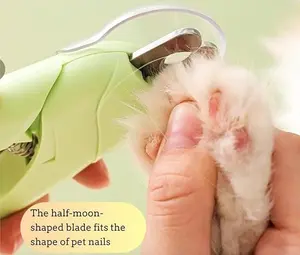 Nail Clipper Scissors Pet Nail Clipper with Light for Cats & Small Dogs Puppies Ultra Bright LED to Illuminate Nail Bloodline Extra-Sharp Durable Cat Claw Trimmer with Nail File Green 2-in-1 pet nail clipper  light USB Rechargeable LED Pet Nail Clippers A